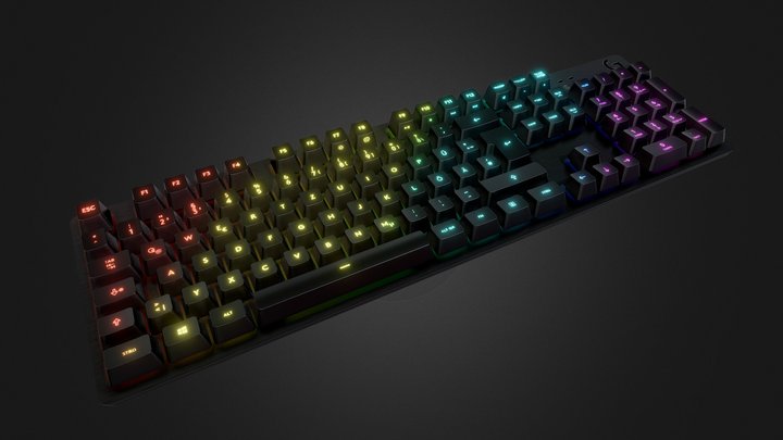 Logitech mechanical gaming keyboard RGB – Free 3D Model STL