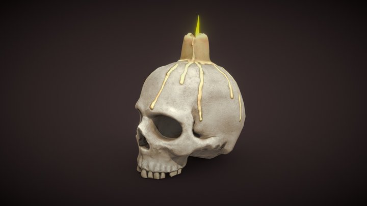 Skull Candle 3D Model