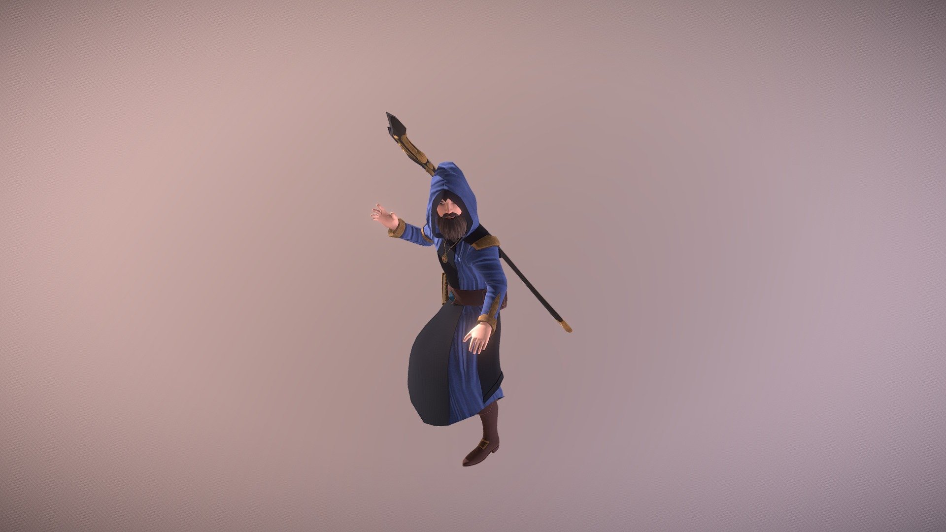 Animated Wizard Character Model