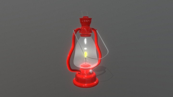 Oil Lamp 3D Model