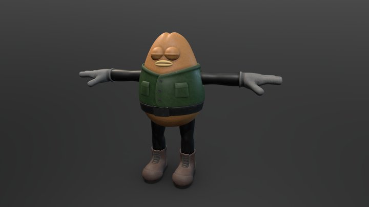 Killer Bean Gang Character 3D Model