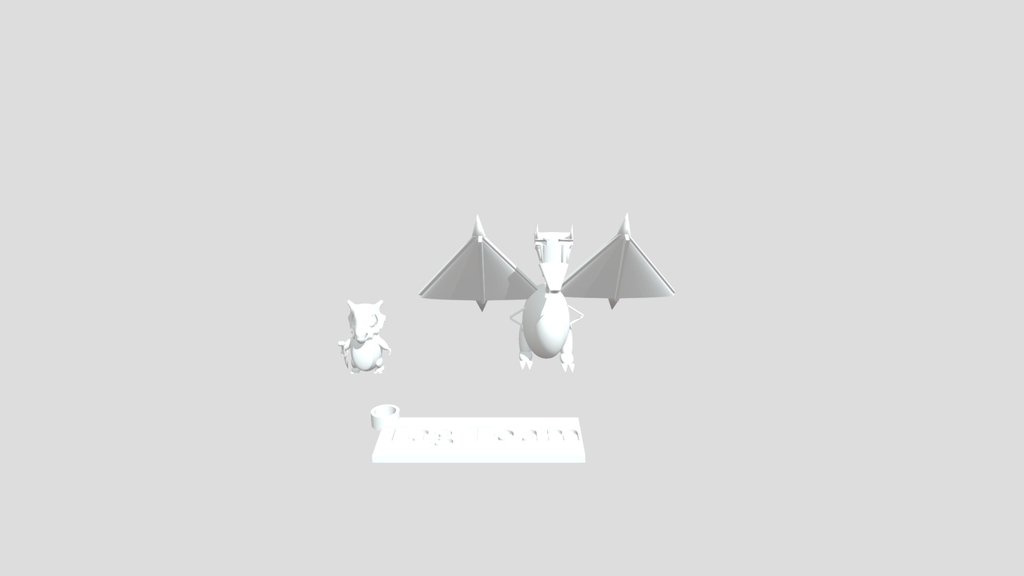 Cubone And Charizard Tag Team