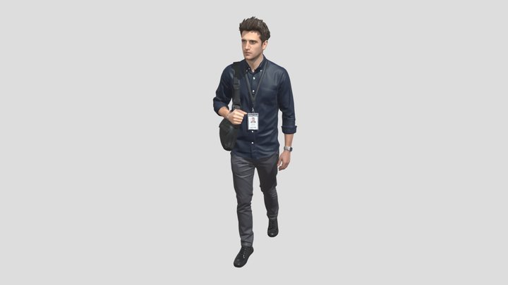 Casual Professional With ID Badge – Free 3D Model STL