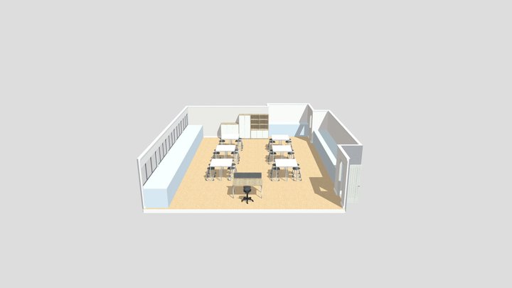 Tencent Mingwan School - High School Science Lab 3D Model