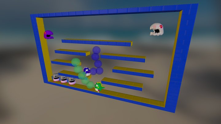 Bubble Bobble Level (Work in Progress) 3D Model