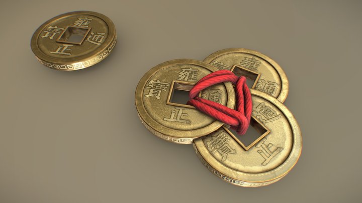Chinese Coins 3D Model