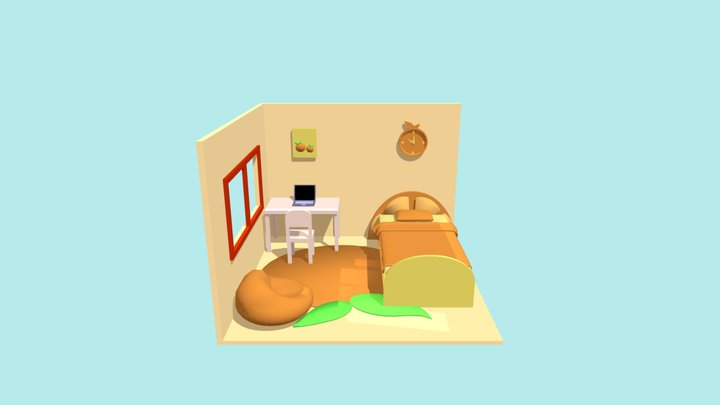 Orange Room 3D Model