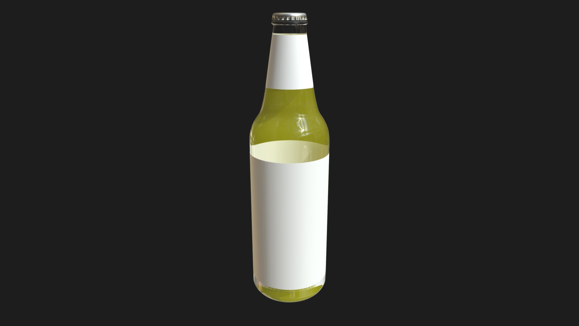 3D model Beer bottle - This is a 3D model of the Beer bottle. The 3D model is about a bottle of liquid.