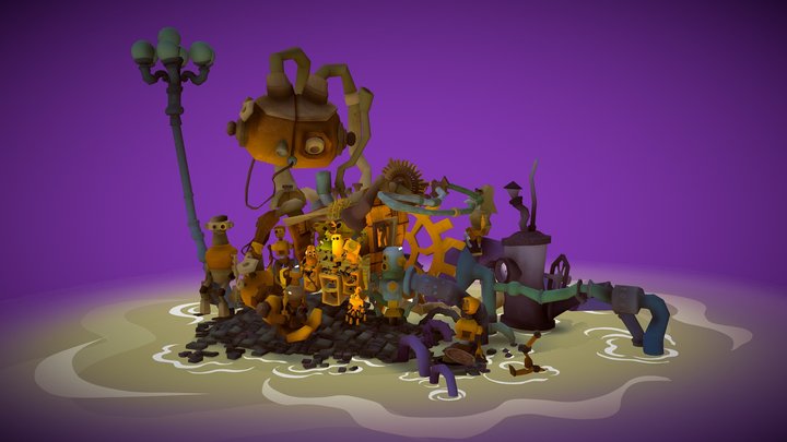 Robot Seller - DAE Bazaar 3D Model