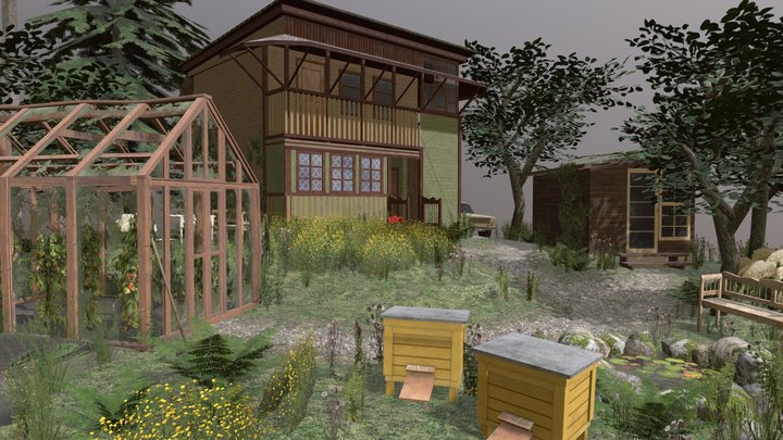 DAE Diorama - Grandma's House 3D Model