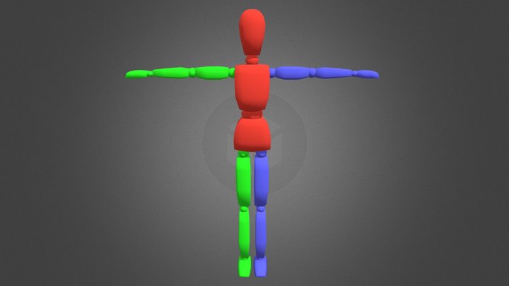 Low-Poly Doll RIG 3D Model