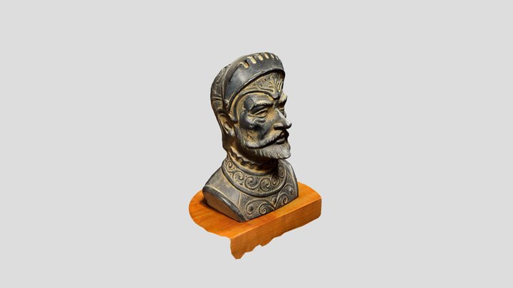Ancient Statue Bust, Copper 3D Model