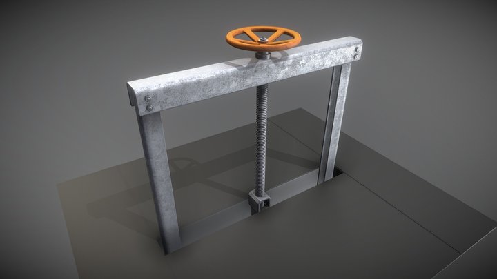 Wasserschleuse - Water Lock (Low-Poly) 3D Model