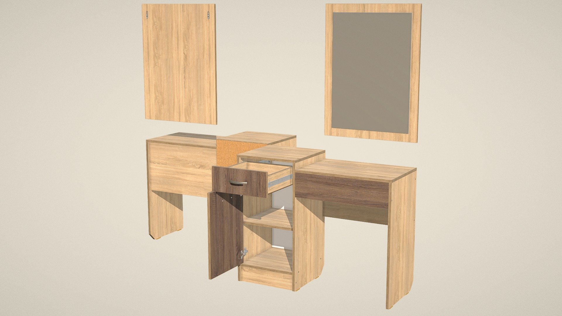 БС-1 (Dressing table with mirror BS-1)