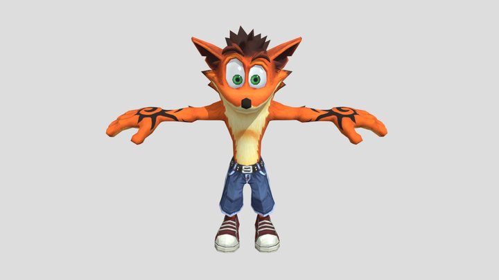 PlayStation 2 - Crash of the Titans - Crash 3D Model
