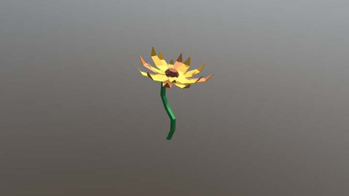 Flower low poly 3D Model