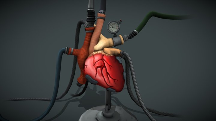 Synthetic Heart #SketchfabWeeklyChallenge Week 3 3D Model
