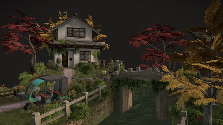 DAE Diorama - Grandma's House 3D Model