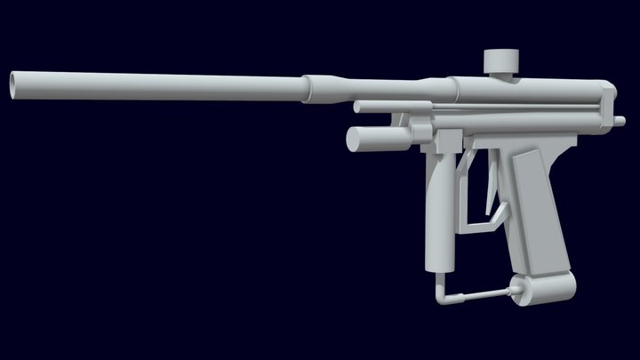 Autococker Paintball Gun 3D Model
