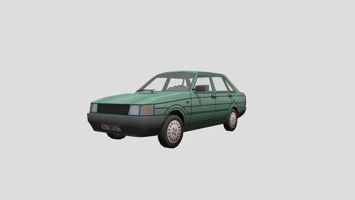 Fiat Duna (low-poly) – Free 3D Model STL