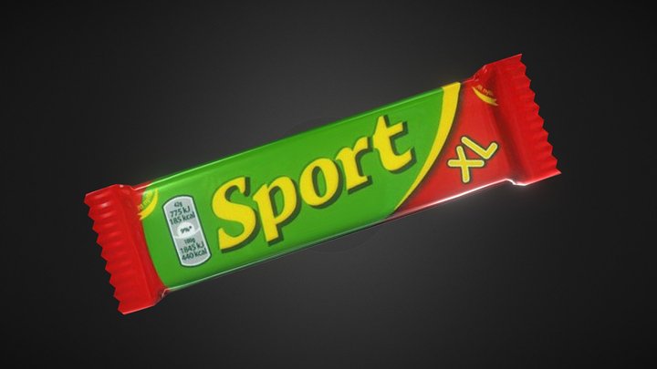 Sportszelet XL (Hungarian Chocolate Bar) 3D Model