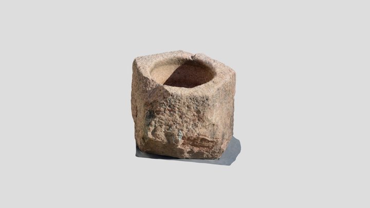 Akmuo su giliu dubeniu 3D Model