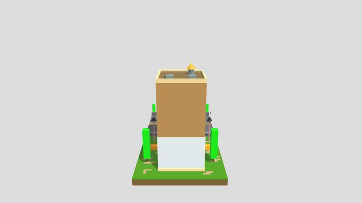 low poly tower 3D Model