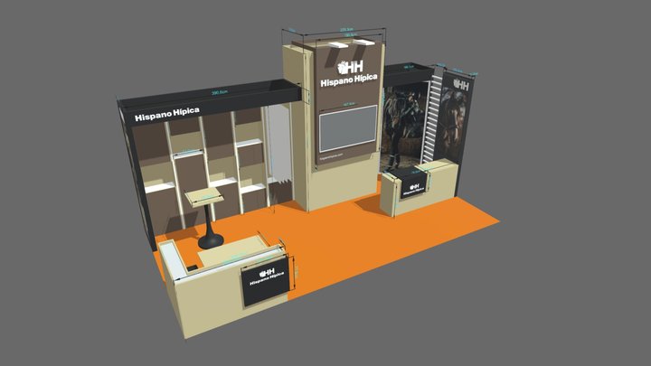 Stand HH Sicab 2024_cotas 3D Model