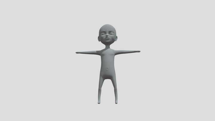 Base Cartoon Character - Boy 3D Model