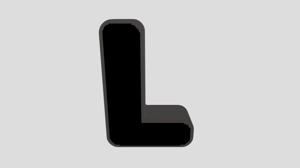L Letter Of Alphabet Stone Carved