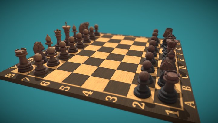 Chess Set 3D Model