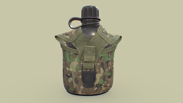3D Military Bottle 3D Model