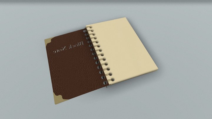 leather Block note VR / AR / low-poly 3d model 3D Model