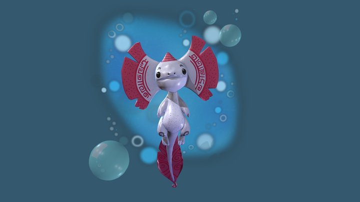 Axe-Lotl | Cute Creature 3D Model