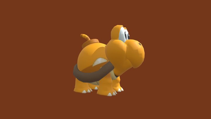 Super Mario - Bombshell Koopa - Quadruped Ver. – Kostenloses 3D-Modell STL