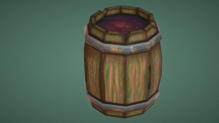 Arr, Old Wine Barrel 3D Model