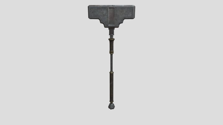 Worn Hammer 3D Model