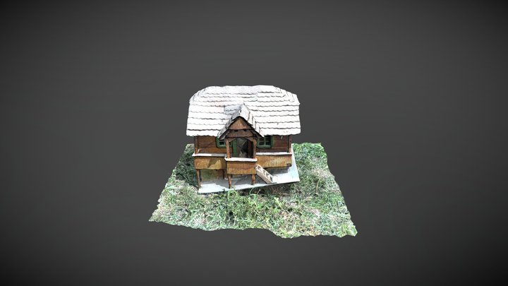 Model Of A Wooden House 3D Model