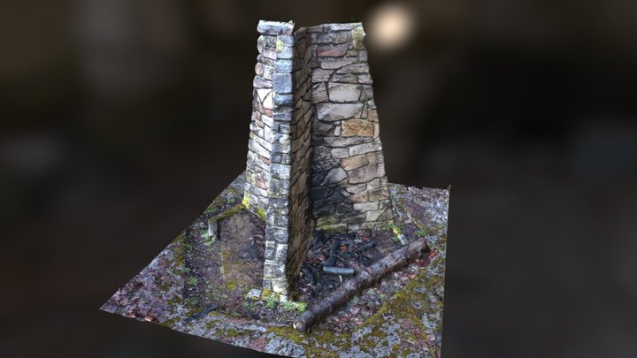 Brewster Lake Triple Fireplace 3D Model
