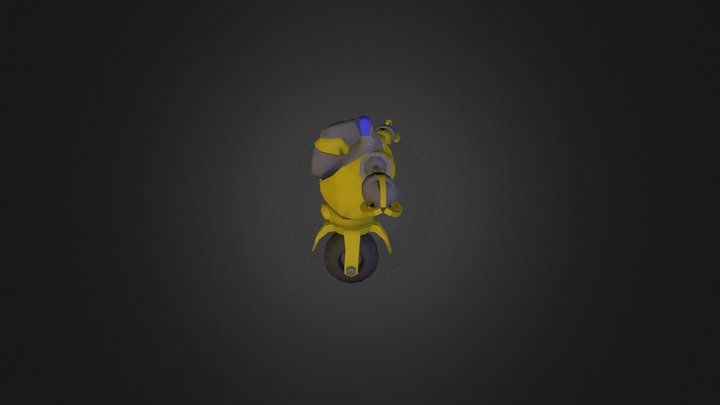 Golden Robot 3D Model