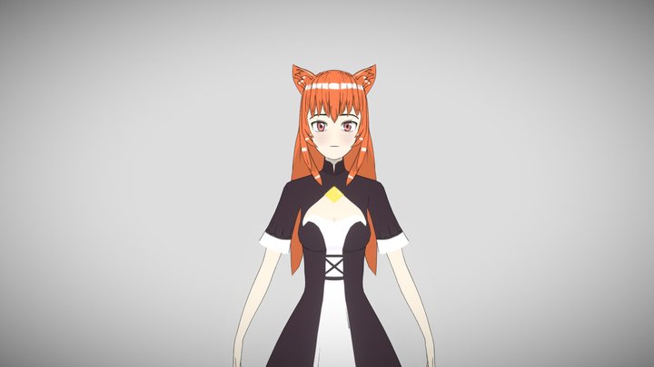 anime сat castom 3D Model