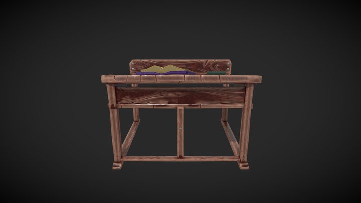 Projet Bureau stylisé 3D Model