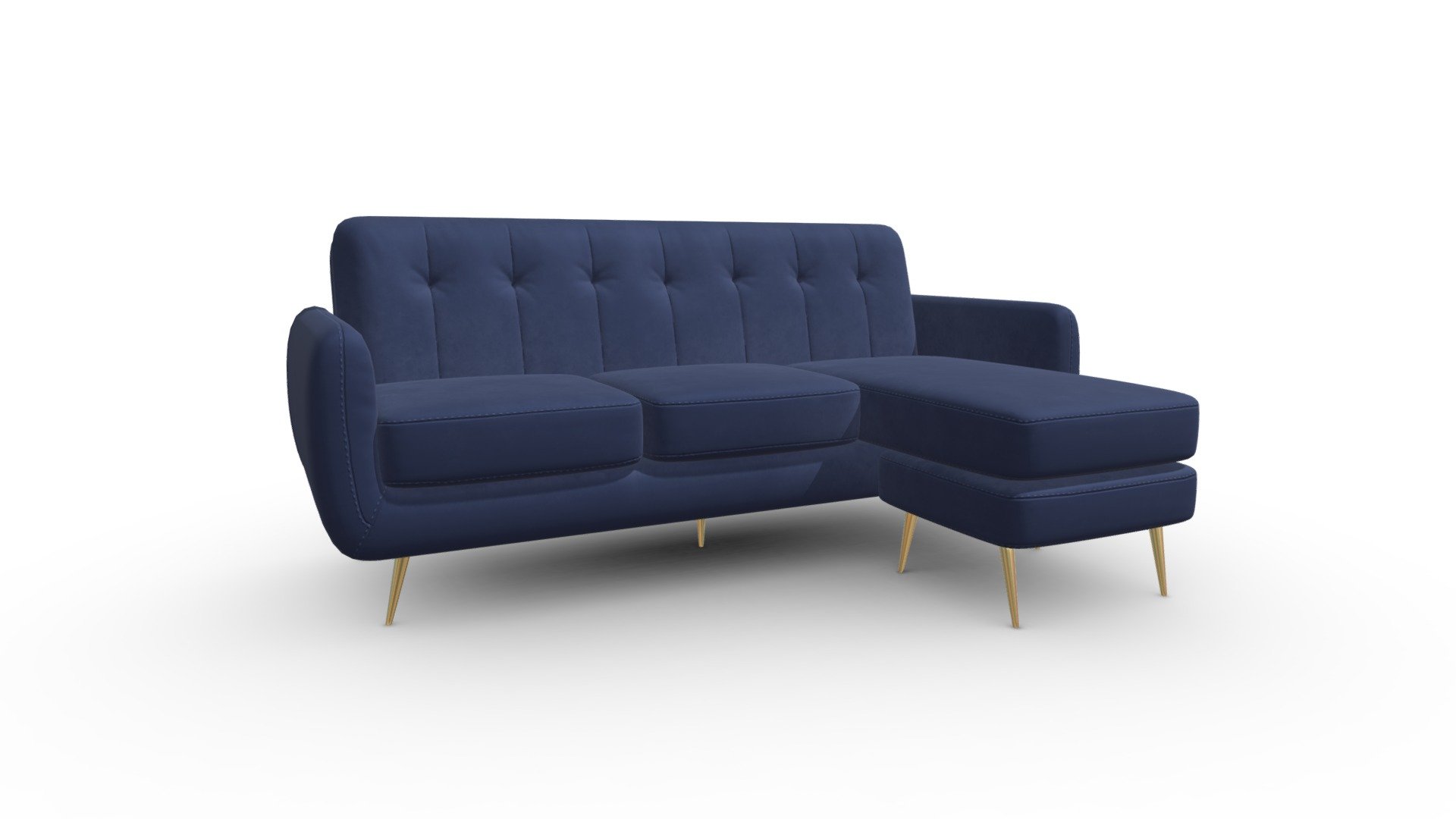 TM859. Sofa En L Snow Terciopelo Azul — Sketchfab embed 3D viewer