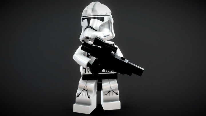 LEGO - Clone Trooper (Phase 2) (Rigged) 3D Model