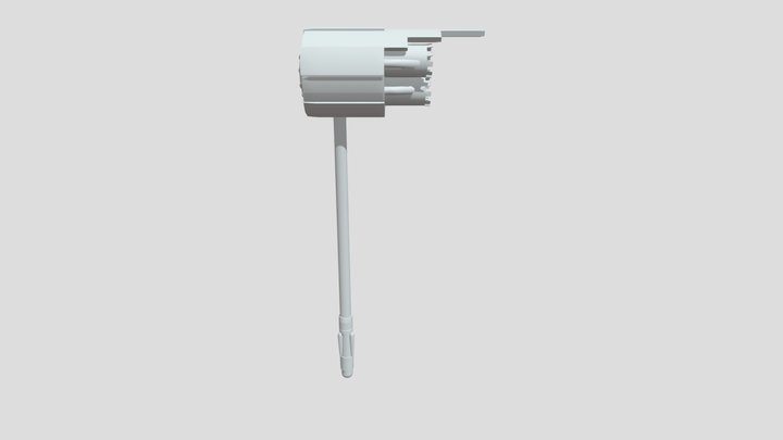 Sci-fi Hammer Untextured 3D Model