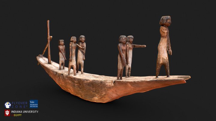 3D rendering of Model Of Funerary Barge