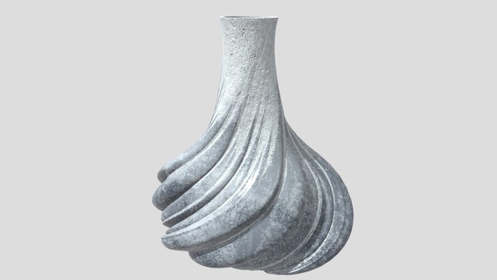 Cream Clay Vase 3D Model