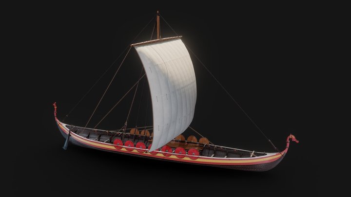 Viking Longship - Skuldelev 5 3D Model