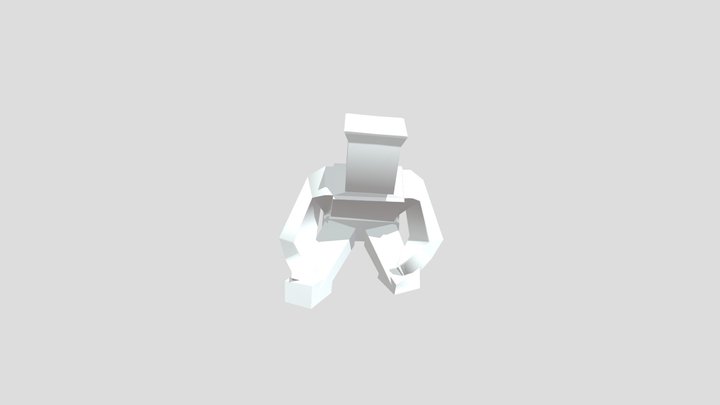 unrendered man laughing 3D Model