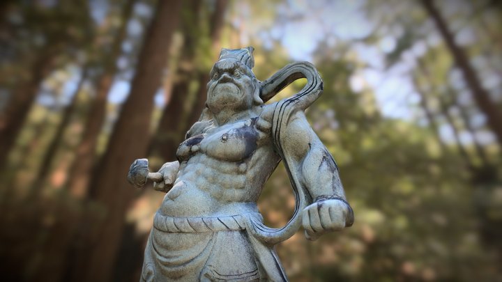 Ibaraki Temple Statue - MTSU Animation 3D Model